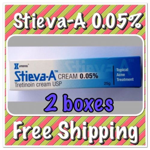 2 boxes Stieva-A Cream 0.05% LAST LOT Acne Treatment Inflamed spot acne 25g Blue