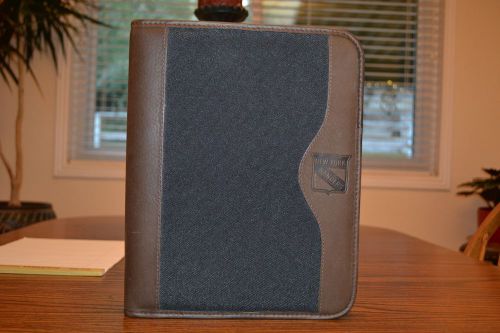 Black/brown genuine leather franklin covey ny rangers classic planner binder for sale