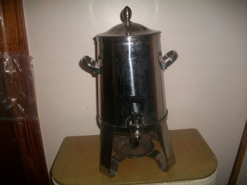 Commercial Stainless Steel Coffee/Tea/Hot Water URN  STERNO W/SPIGOT EUC JAPAN