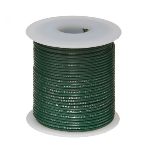 26 AWG Gauge Solid Hook Up Wire Green 100 ft 0.0190&#034; UL1007 300 Volts