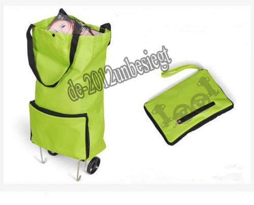 Green basket cart liner shopping grocery laundry folding trolley bag wagon for sale