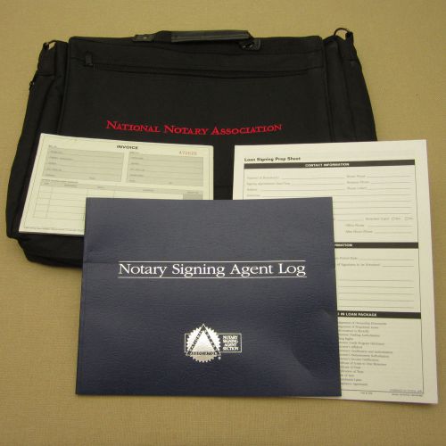 Notary Signing Agent Log Book and Breifcase Plus Checklist and Invoices from NNA