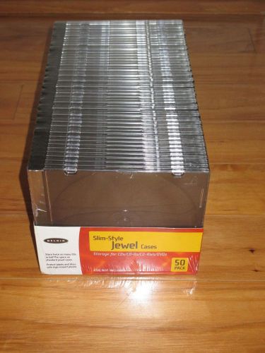 Slim-Style Jewel Cases Storage for CDs 50 Pack