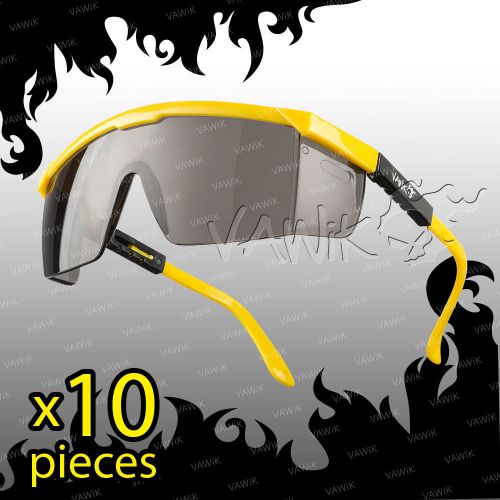 Vawik protective safety spectacles smoke lens yellow &amp; black frame 10 pairs ? for sale