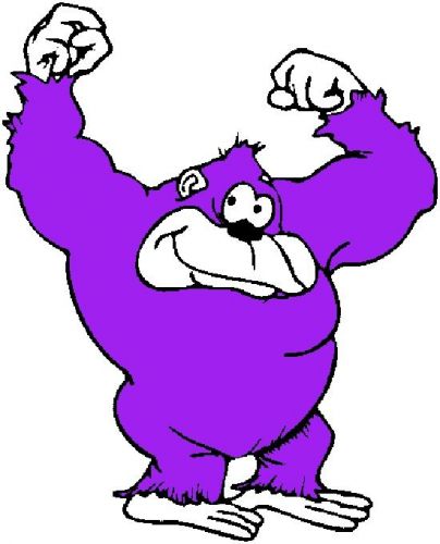 30 Custom Purple Happy Ape Personalized Address Labels