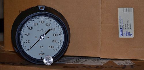 Wika 233.34 4.5&#034; 1/4&#034; npt lbm 0-2000psi liquid filled pressure gauge for sale