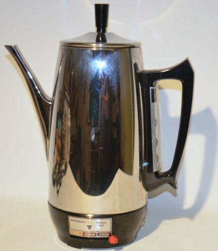 Vintage westinghouse stainless steel hp77-1 percolator coffee brewers pot 10 cup for sale