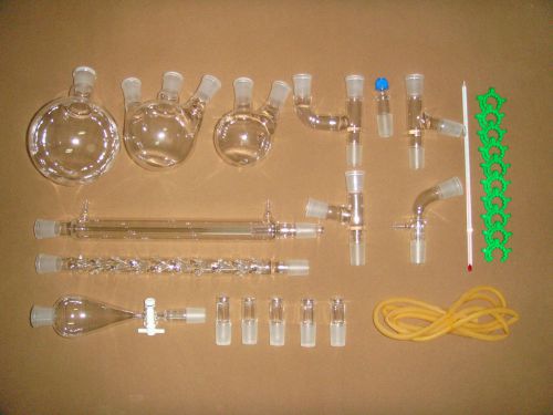 Organic chemistry lab glassware kit 24/29 28pcs,lab glassware kit for sale