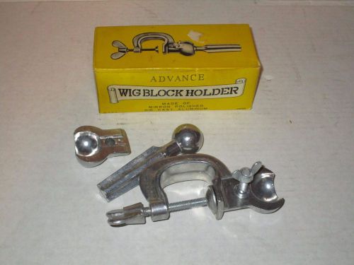 VINTAGE #195 DIE CAST ALUMINUM ADVANCE WIG BLOCK HOLDER