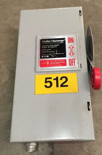 Cutler Hammer 30 Amp 3 Pole 600 Volt Fusible Disconnect Switch DH361FGK
