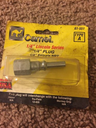 CAMEL Lincoln Series Coupler Plug 1/4 Inch x 1/4 Inch Female NPT - Made In USA