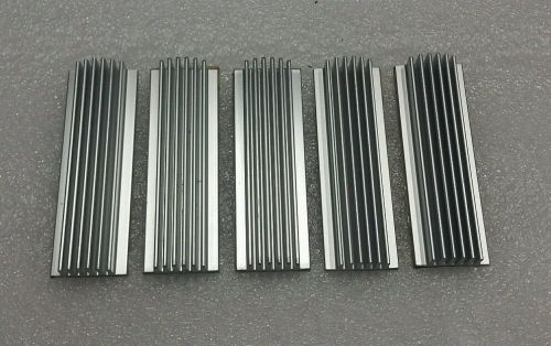 Lot of 5 individual aluminum heat sinks 2 15/16&#034;x1&#034;x1/2&#034; with 3M sticky back