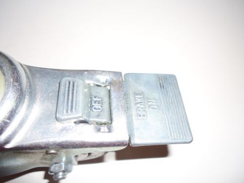 (1) shepard swivel stem caster 3” x 1-1/4” wheel w/ lock brake for sale