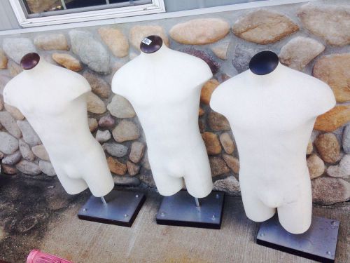 3 Male PROFESSIONAL MANNEQUIN Toros With Stands Store Art