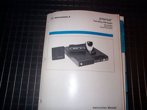 Motorola SYNTOR UHF Mobile Radio Service Instruction Manual