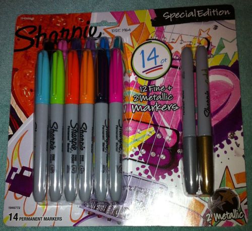 Sharpie Special Edition Fine Point Assorted Colors Permanent Markers 14 Count