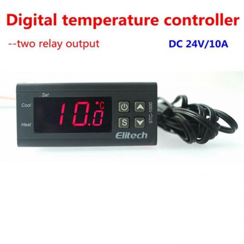 LCD digital Temperature Controller STC-1000 with sensor 24V 10A Thermostat