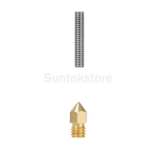 M6 x30mm stainless steel nozzle throat + 0.2mm m6 extruder nozzle for 3d printer for sale