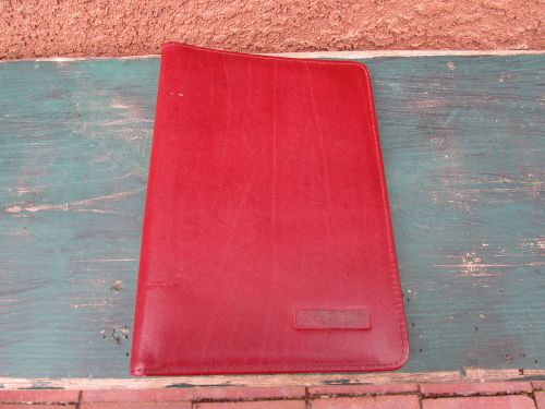 Day-Timer Western Coach Leather Planner &amp; Organizer Red Binder Made In Canada