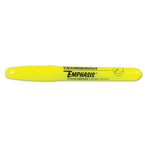 Emphasis Desk Style Highlighter, Chisel Tip, Fluorescent, 12 Yellow, 4 Pink Free