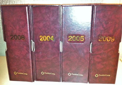FRANKLIN COVEY STORAGE BINDERS &amp; SLEEVES CLASSIC SIZE - 4 SETS - EXCELLENT COND.