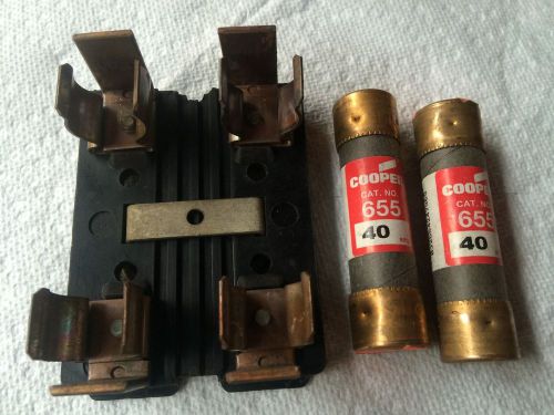 Vintage &#034;Wadsworth&#034; 60 Amp Pullout Fuse Block With Two 40A. Fuses