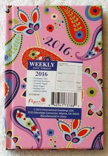 2016 Weekly Pocket Calendar Book by Papercraft