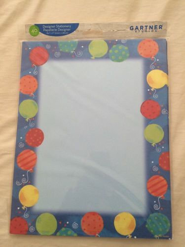 GARTNER STUDIOS Balloons On Balloon Designer Stationery, Qty 40 Count