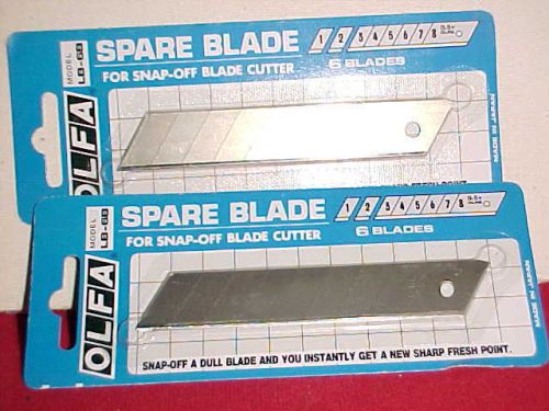 12 NEW OLFA SPARE BLADES MODEL lb-6B 12 blades snap off cutter knives