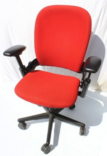 Executive  chair by steelcase leap v2 fully loaded in red fabric ergonomic (#3) for sale