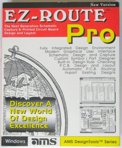 Ams ez-route pro, ver 2.20, printed circuit board routing software, win 3.1 &amp; 95 for sale