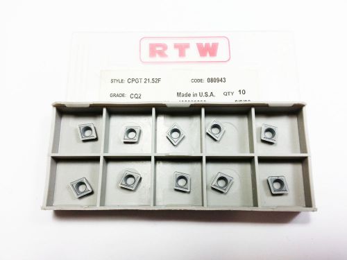 RTW CPGT 21.52F CQ2 Carbide Inserts (10 Inserts) (O 2)