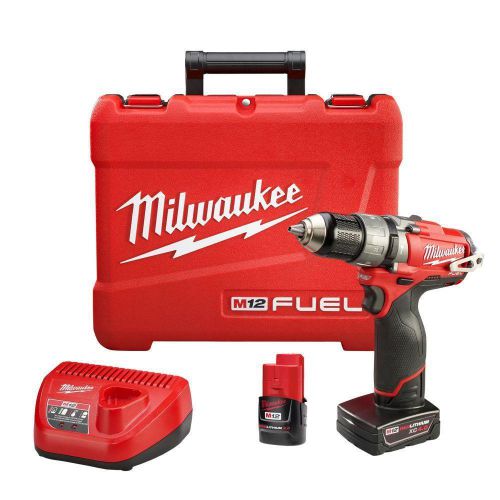 NEW Milwaukee 2404-22 M12 FUEL™ 1/2&#034; Hammer Drill/Driver Kit