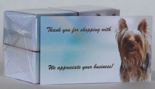 50 Dog Thank You Note Notes Business Cards Card Size Package Inserts Shipping