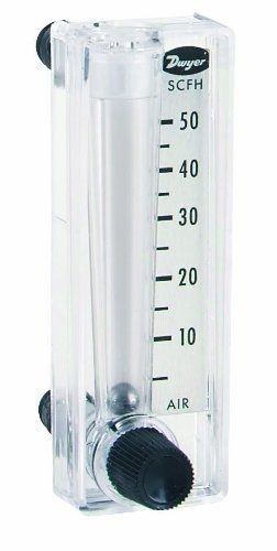 Dwyer mini-master series mmf flowmeter, range 1-10 scfh air, bottom mount valve for sale