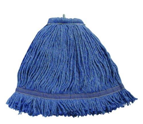 Impact 36120 Layflat Screw-Type Cut-End Blend Wet Mop Head with No-Tangle Band,
