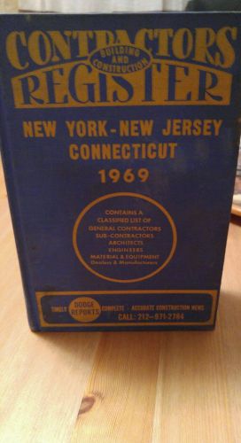 Contractor&#039;s 1969 Contractor&#039;s Register NY,NJ &amp;CT Blue Book
