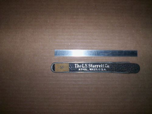 6&#034; measuring rule  with leather holder L S STARRETT CO. ATHOL MASS USA