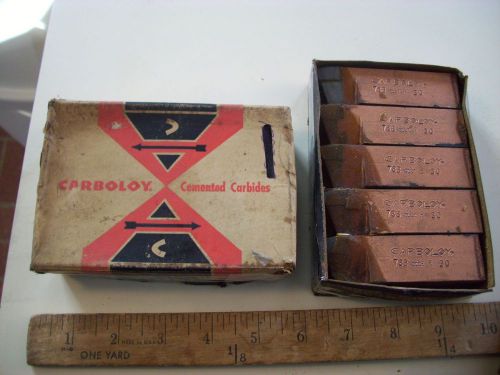5 Carbaloy NOS 3 1/2&#034; Cemented Carbides Cutting Tools R 30 78B Metal Lathe Boxed