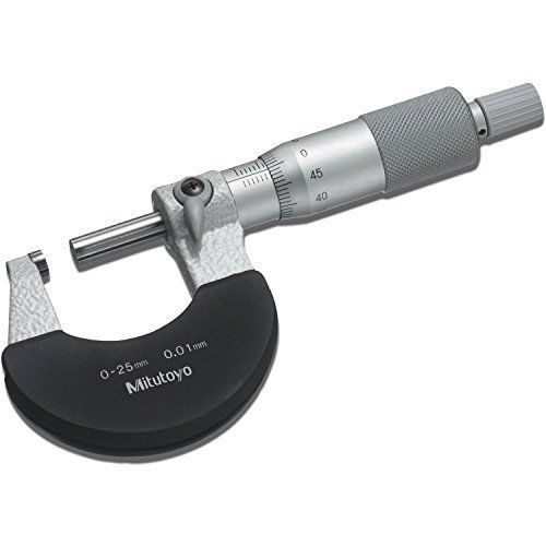Mitutoyo 102-303 Outside Micrometer, Heat Insulated Frame, Ratchet Stop, 50-7...