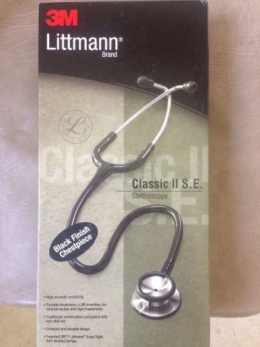 3M Littmann Classic II S.E. Stethoscope BLACK EDITION 28&#034; 2218BE