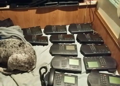 12 lot of Nortel Networks telecom business phone + stand &amp; handset M3905 NTMN35