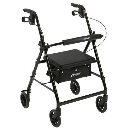 R726BK-DRIVE Aluminum Rollator, 6&#034; Casters(BLACK)-FREE SHIPPING