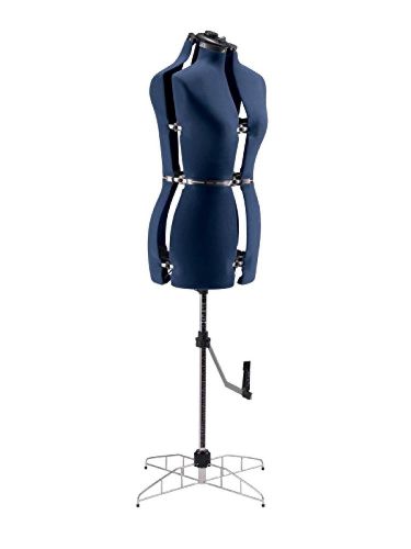 Adjustable Vibrant Blue Dress Form Precision Sewing &amp; Display Piece Small/Medium