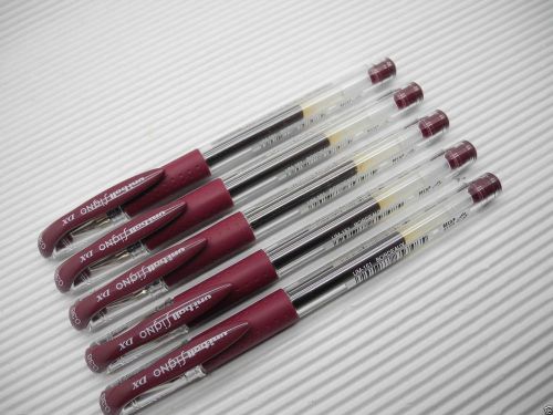 (5 pens) Uni-Ball Signo DX UM-151 0.38mm gel ink roller ball pen Bordeaux Black