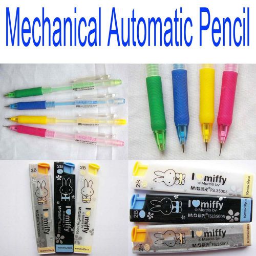 2 pc m&amp;g mechanical automatic pencil + 2 tube lead 0.5 mm office wholesale #8101 for sale