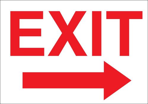 Exit sign (right arrow) 7&#034; x 10&#034; made in usa! made to last! for sale