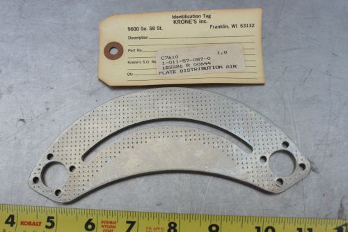 KRONES BOTTLING MACHINE 1-011-57-087-0 AIR DISTRIBUTION PLATE NEW