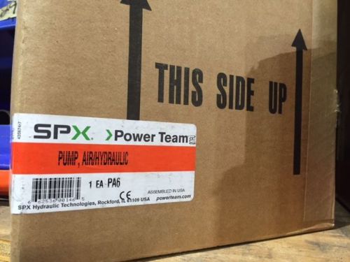 SPX POWER TEAM PA6 HYDRAULIC FOOT PUMP AIR DRIVEN 10,000PSI NEW