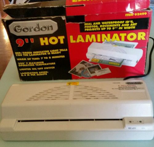 Gordon 9&#034; Hot Laminator Original Box Laminate Seal Waterproof ID&#039;s Photos#92499